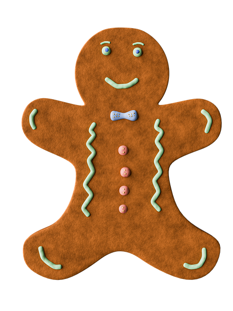 Free gingerbread advent cookie illustration
