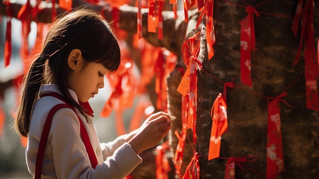 Free young girl writing wishes illustration