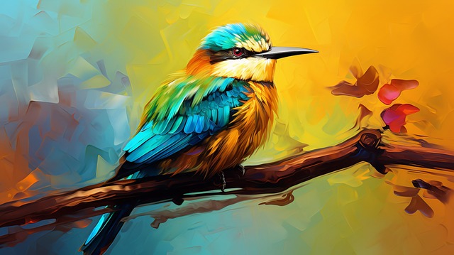 Free Bird Seat On Tree Bird illustration and picture