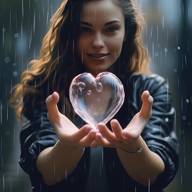 Free ai generated woman heart illustration
