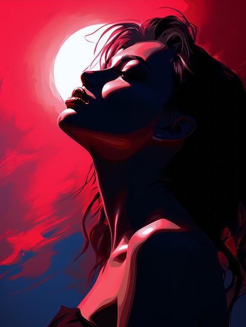 Free ai generated woman silhouette illustration