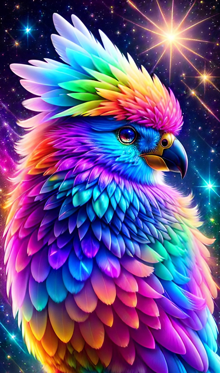 Download Ai Generated, Rainbow, Bird. Royalty-Free Stock Illustration ...