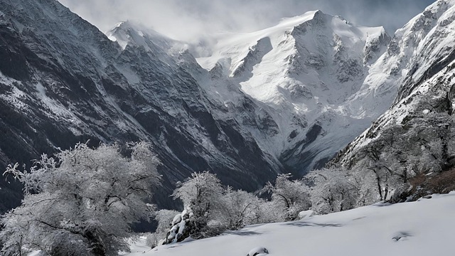 Free you generated mountains the snow illustration