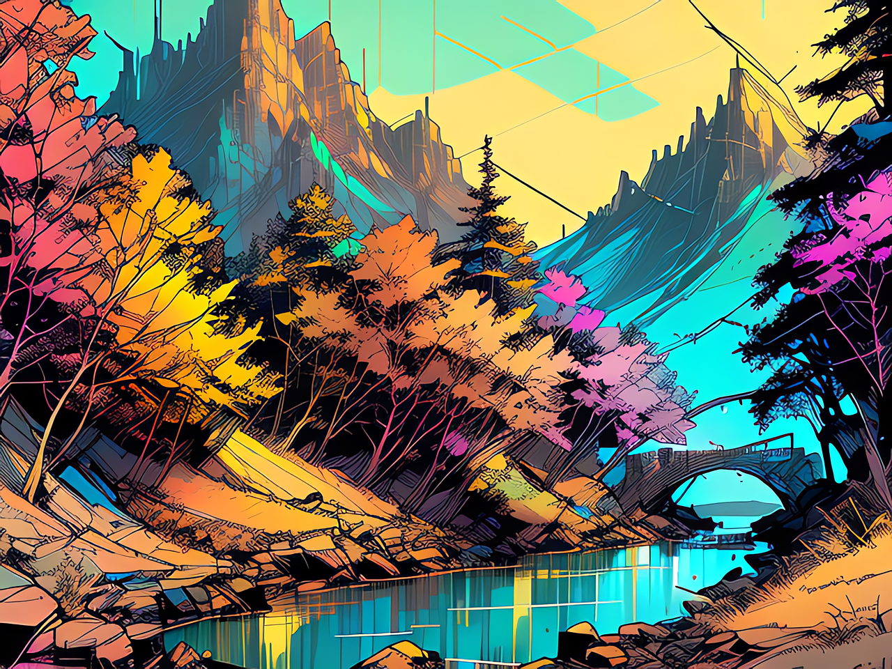 Ai产生的 山 森林 - Pixabay上的免费图片 - Pixabay