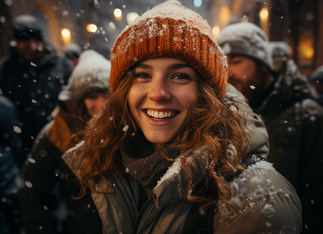 Download free HD stock image of Ai Generated Woman Free ai generated woman snow illustration