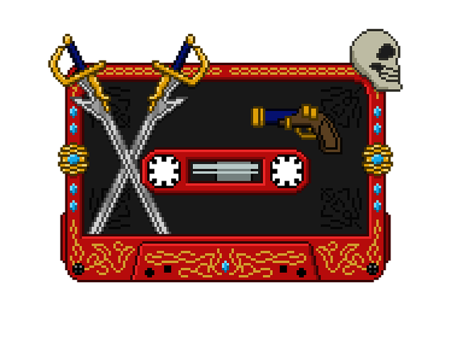 Free cassette tape pixel art illustration