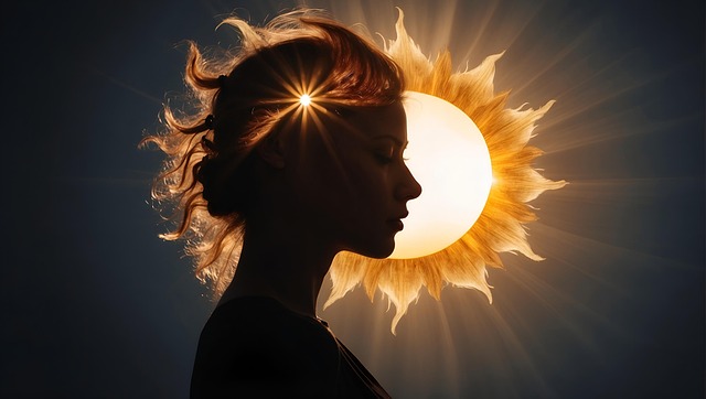 Free ai generated woman double exposure illustration