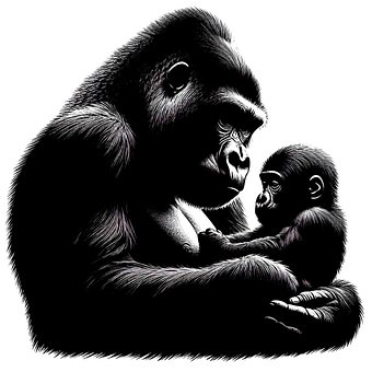 Ai Generert, Gorilla, Mor, Spedbarn