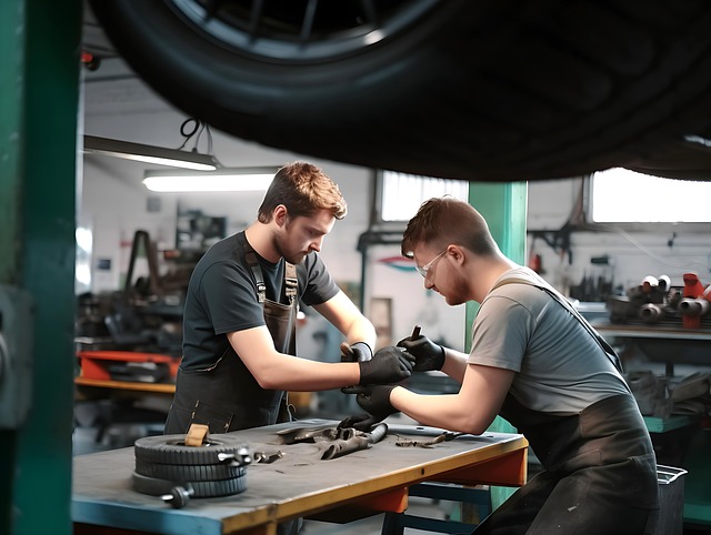 Free ai generated mechanic workshop illustration