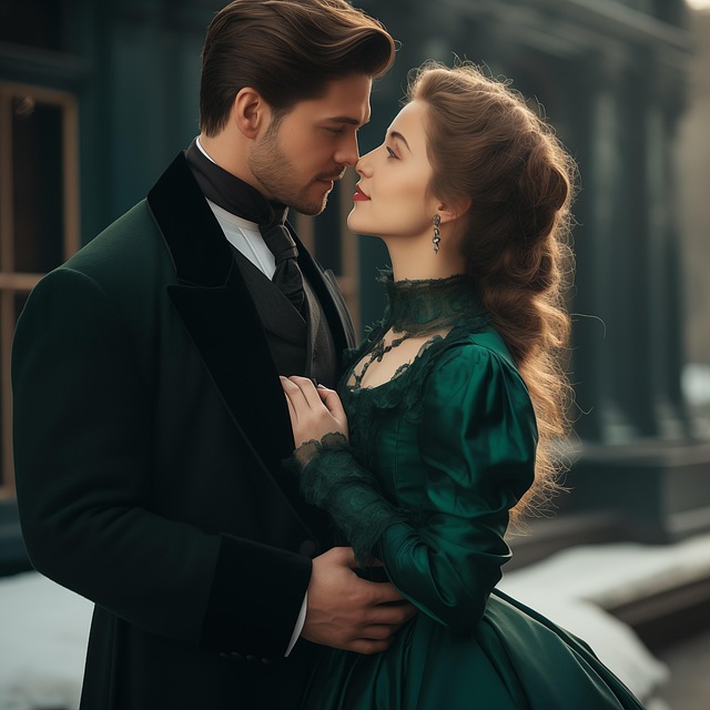 Free ai generated couple historical illustration