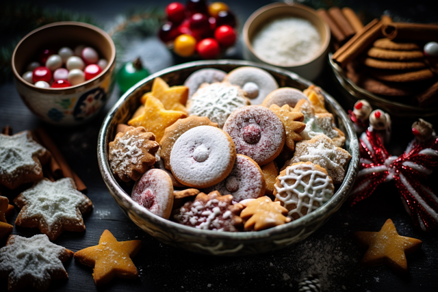 Free ai generated christmas sweets illustration