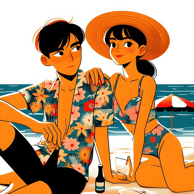 Free ai generated couple love illustration
