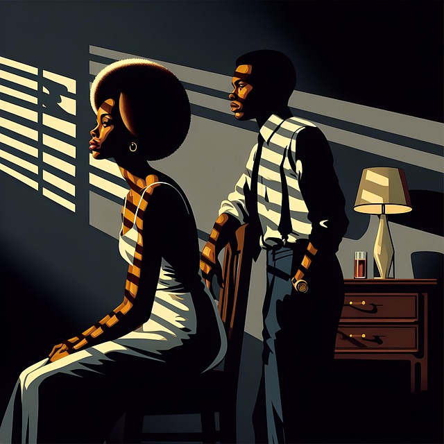 Free ai generated couple african illustration