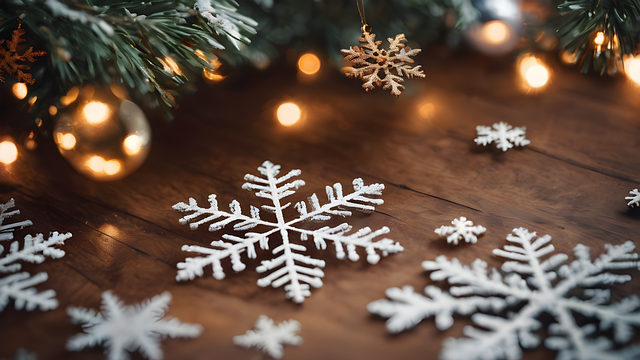 Free ai generated snowflake christmas illustration