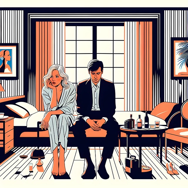 Free ai generated couple argument illustration