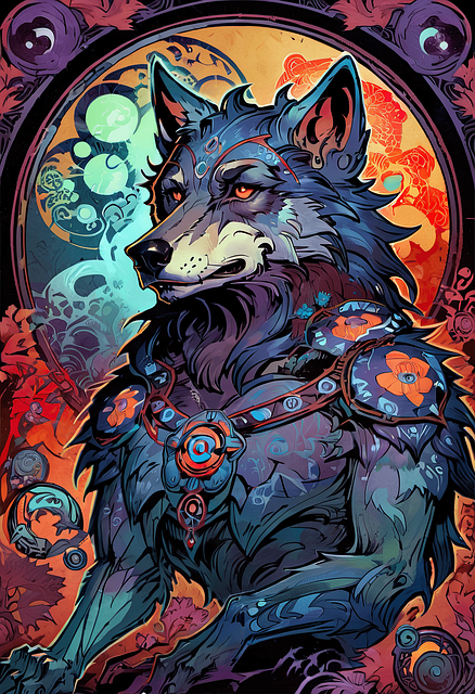 Free Ai Generated Wolf illustration and picture