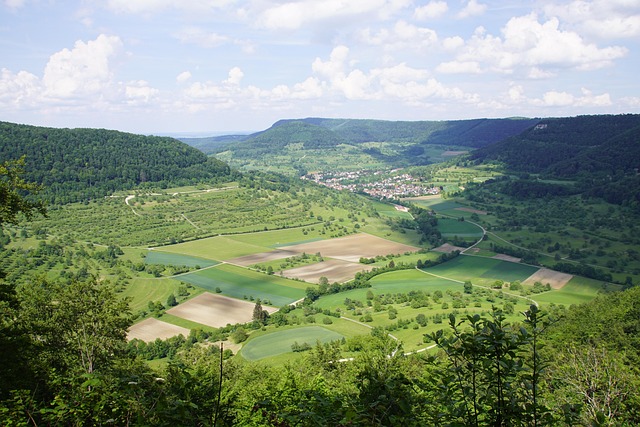 Swabian Alb, Panorama, Natureza, Vale
