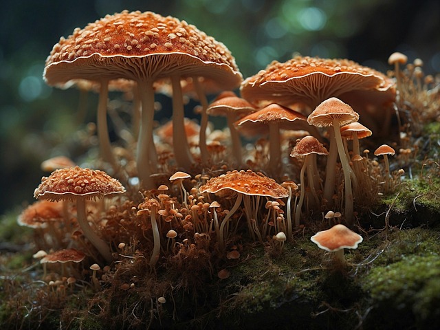 Download free HD stock image of Ai Generated Mushrooms Free ai generated mushrooms fungi illustration