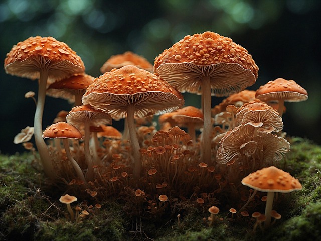 Free ai generated fungi mushrooms illustration