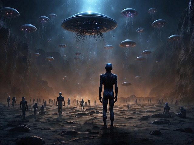 Download free HD stock image of Ai Generated Alien Free ai generated alien ufo illustration