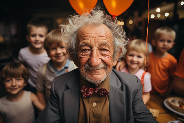 Free ai generated grandpa man illustration