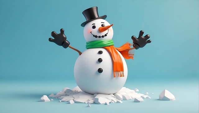 Free ai generated snowman christmas illustration