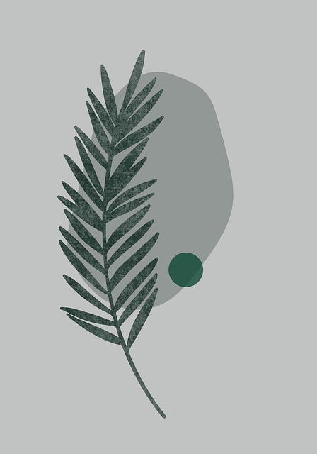 Free plant leaves poster illustration