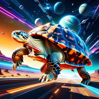 Ai Generado, Tortuga, Velocidad, Espacio