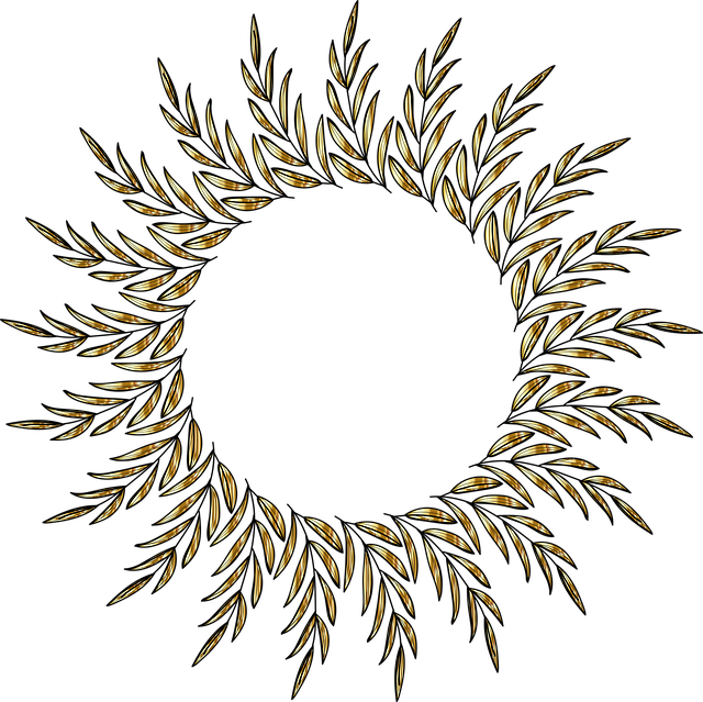 Free frame branch leaves vector