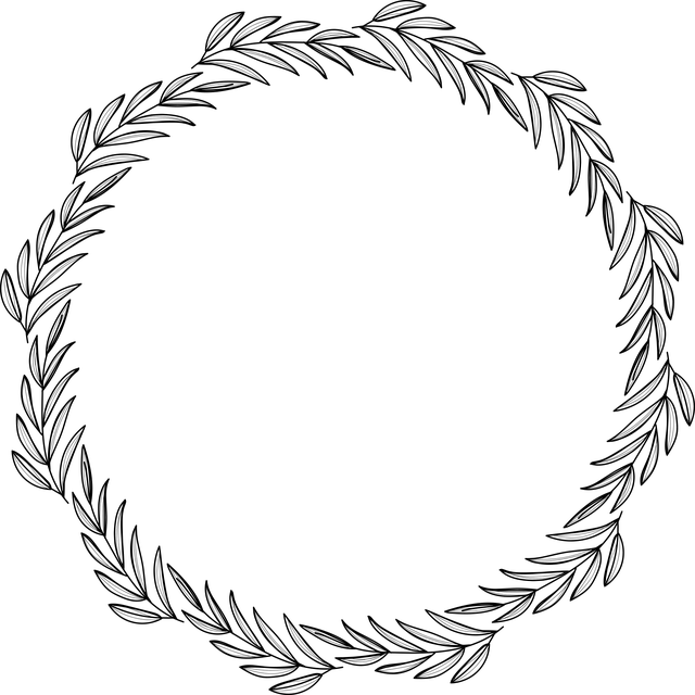 Free frame branch leaves vector
