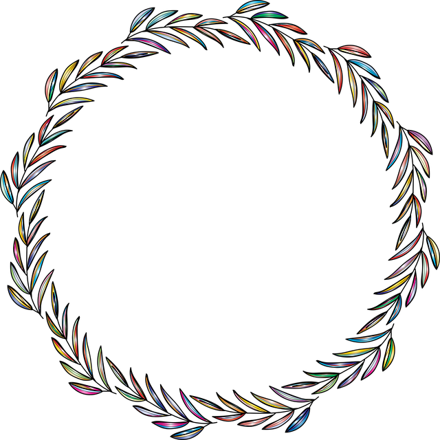 Free frame branch leaves vector