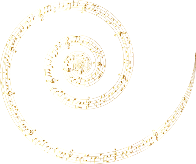 Free Spiral Musical Notes vector and picture