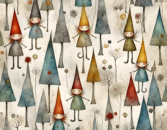 Download free HD stock image of Ai Generated Coneheads Free ai generated coneheads elves illustration