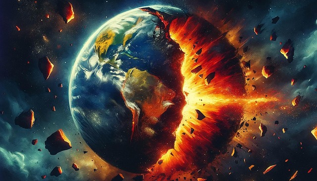 Free ai generated impact earth illustration