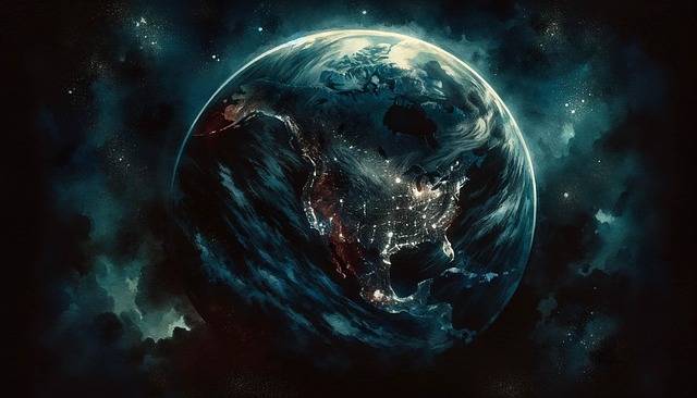 Free ai generated planet continents illustration