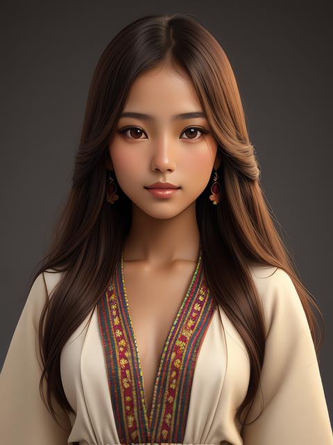 Free ai generated girl woman illustration