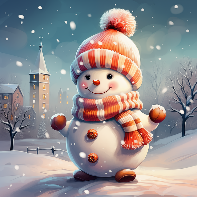 Ai Generiert, Schneemann, Weihnachten