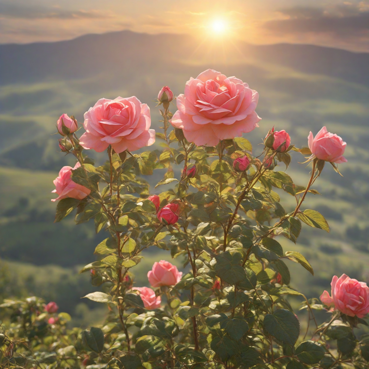 Graden Roses In Rose Color Download Graden Rose Rose Flower Royalty-Free Stock Illustration Image ...