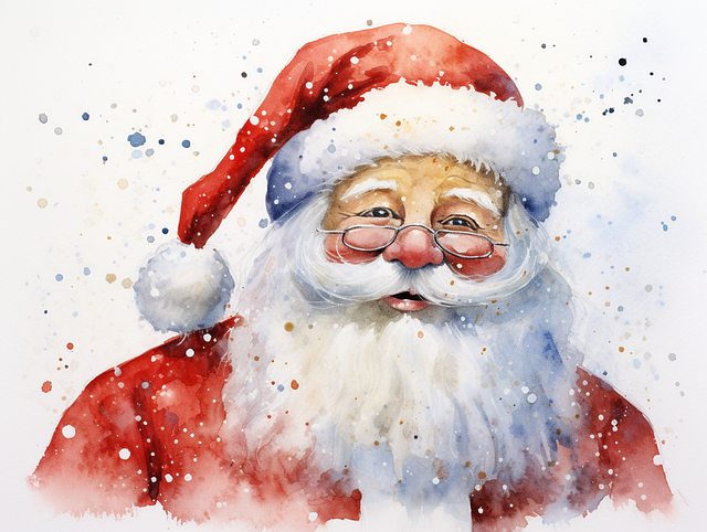 Free ai generated santa claus beard illustration