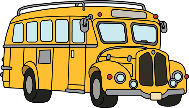 Free bus wheels transportation illustration