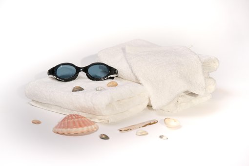 Handdoeken, Strand, Schelpen, Wit