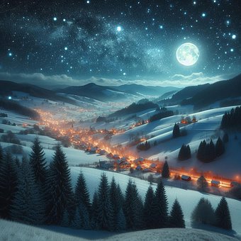 Free Ai Generated Night illustration and picture