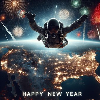 Free Happy New Year Fireworks illustration and picture