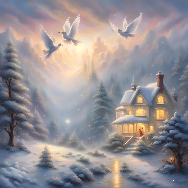 Free landscape nature snow illustration