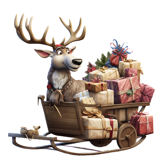 Free Ai Generated Reindeer illustration and picture