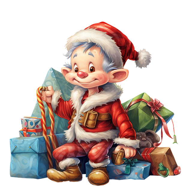 Free Elf Gift illustration and picture