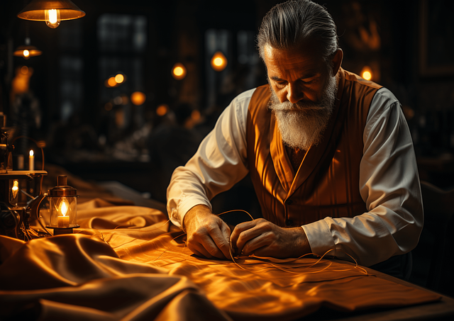 Free ai generated tailor sewing illustration