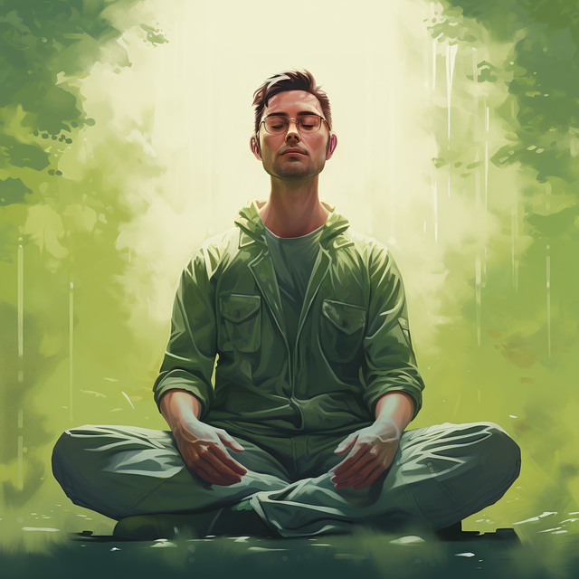 Free ai generated man yoga illustration