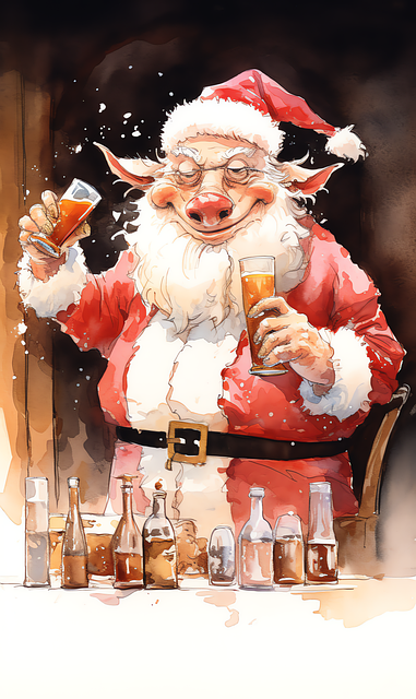 Jul, Svin, Drikke, Julemanden, Julemand