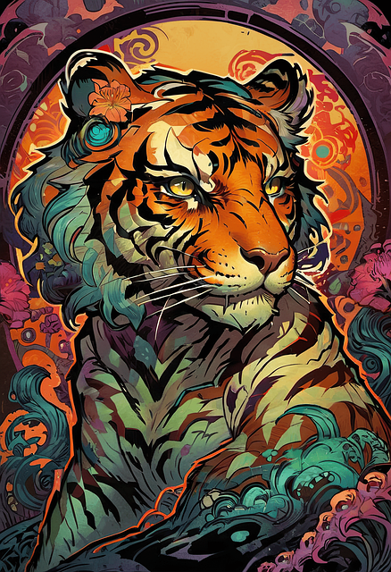 Free Ai Generated Tiger illustration and picture